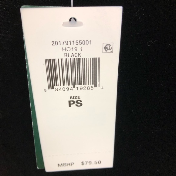 Lauren Ralph Lauren Velvet Short Sleeve Top Womens Petite Size PS Black Pullover - Picture 7 of 7